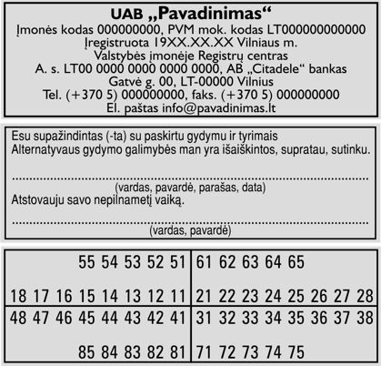 Antspaudo 4925 pavyzdys